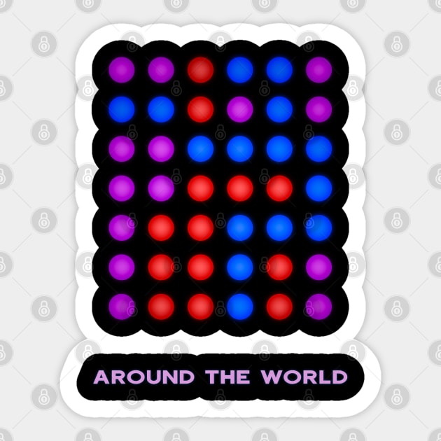 AROUND THE WORLD Sticker by KIMIDIGI